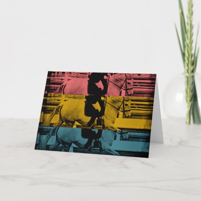 Colorful Dressage Card (Front)