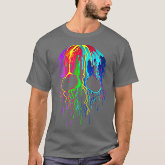 Colorful Drip Skull T-Shirt