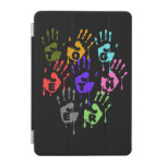 Colorful Dripping Handprints Forming Word Together iPad Mini Cover