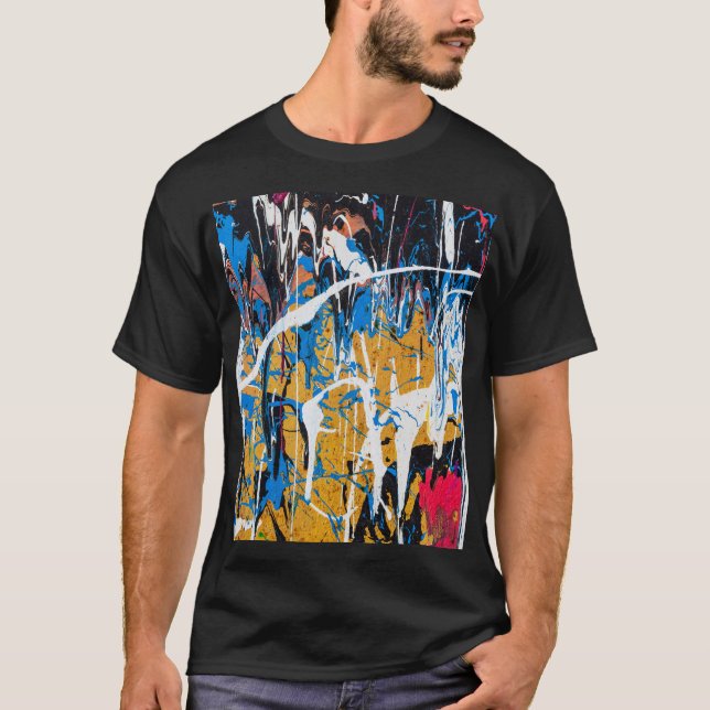 Colorful dripping paint: graffiti wall. T-Shirt (Front)