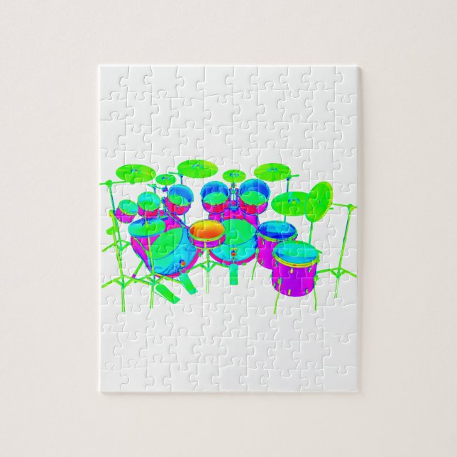 Colorful Drum Kit Jigsaw Puzzle (Vertical)
