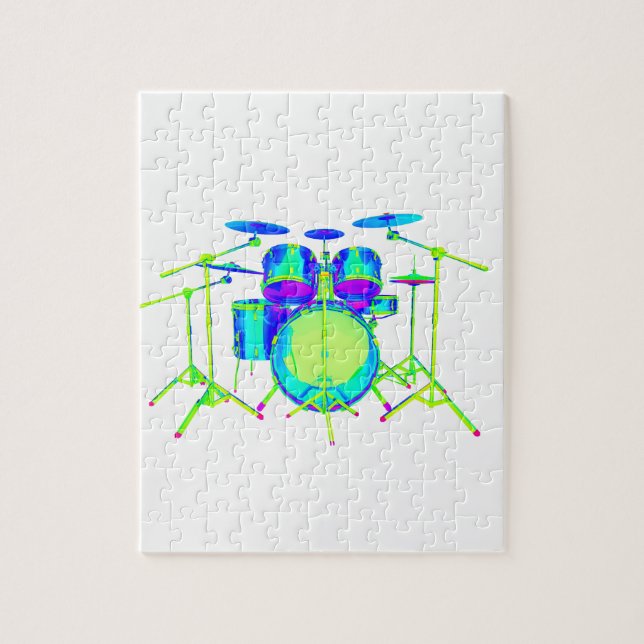 Colorful Drum Kit Jigsaw Puzzle (Vertical)