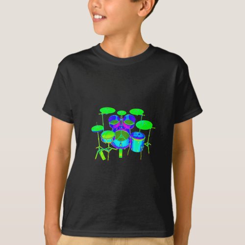 Colorful Drum Kit T_Shirt