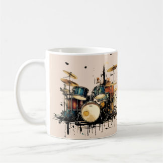 Colorful drum machine. Musical instrument Coffee Mug