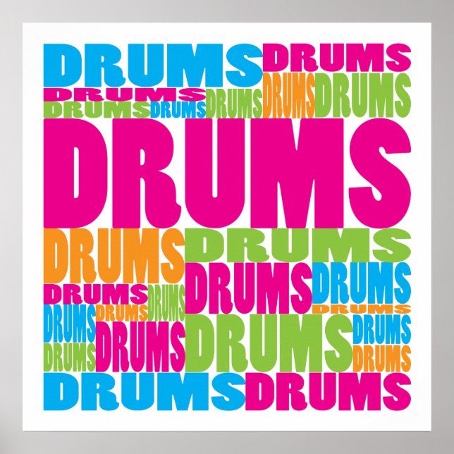 Colorful Drums Poster (Front)