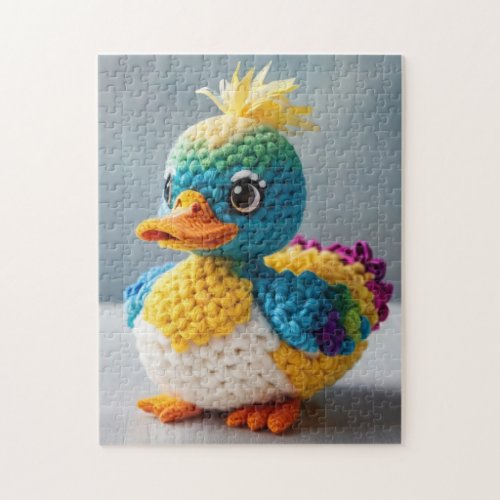 Colorful Duck Mallard Amigurumi Crochet WaterFowl Jigsaw Puzzle