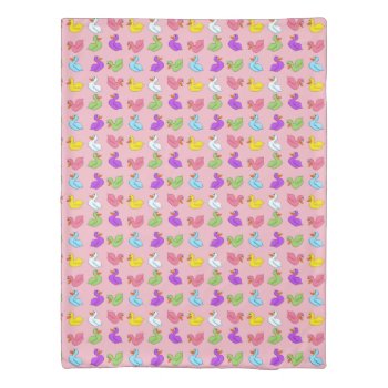 Colorful Ducks Duvet Cover by Shenanigins at Zazzle