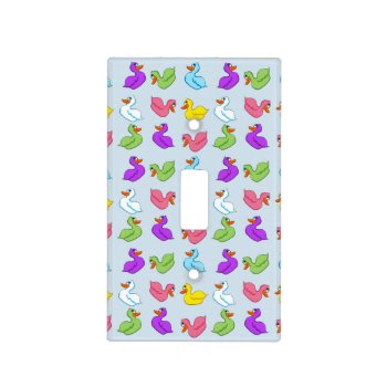 Colorful Ducks Light Switch Cover by Shenanigins at Zazzle