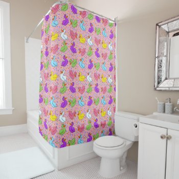 Colorful Ducks Shower Curtain by Shenanigins at Zazzle