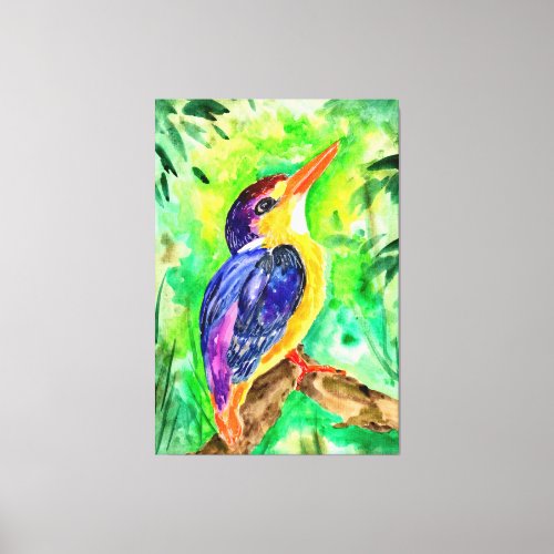 Colorful Dwarf Kingfisher Canvas Print