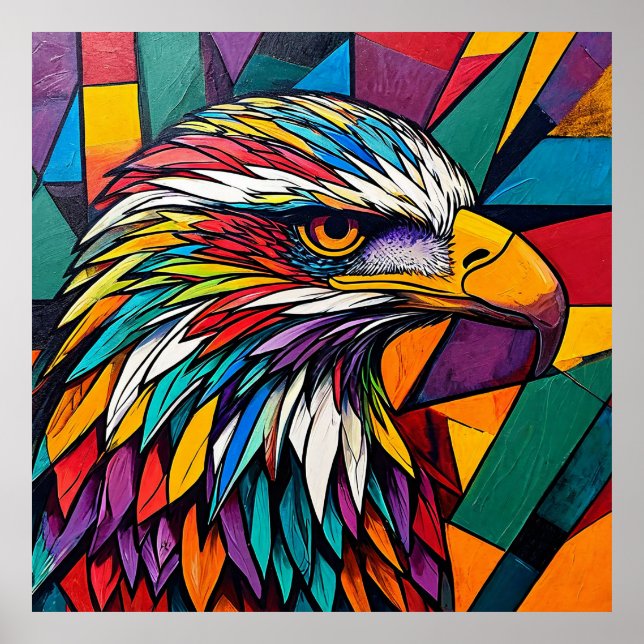 Colorful eagle artwork poster (Front)