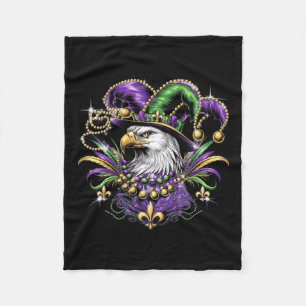 Colorful Eagle Design For Mardi Gras Party Celebra Fleece Blanket
