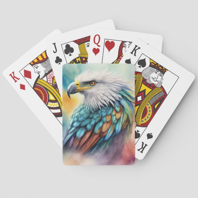 Colorful Eagle Poker Cards (Back)