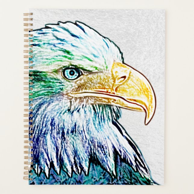 Colorful Eagle Sketch Planner (Front)