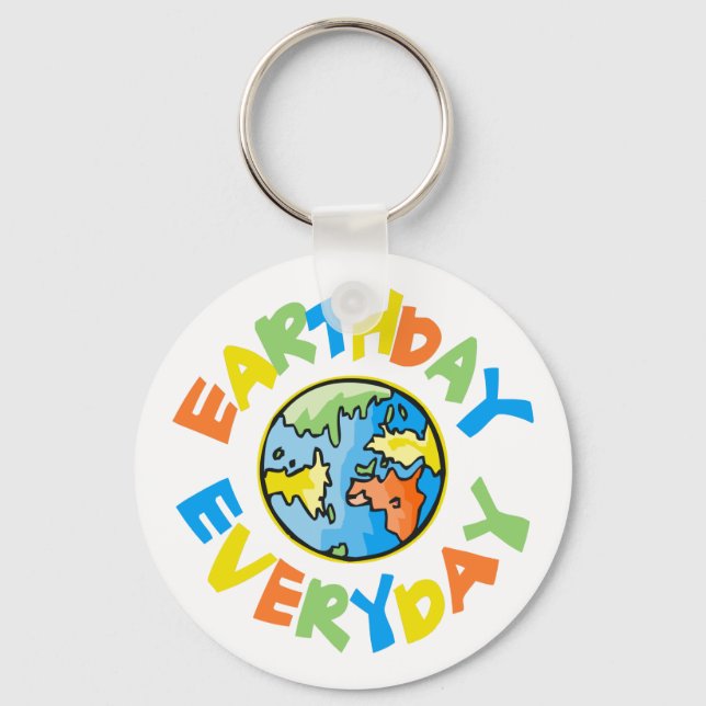 Colorful Earth Day Keychain (Front)