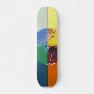 Colorful Earth of Skateboard