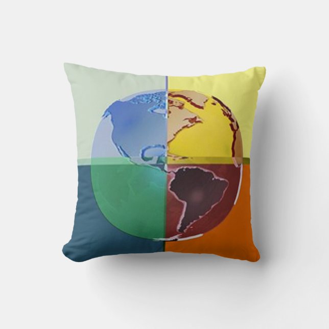 Colorful Earth Pillow (Front)