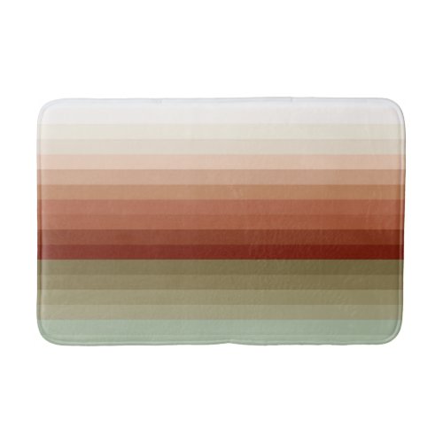 Colorful Earth Tones Striped Bath Mat