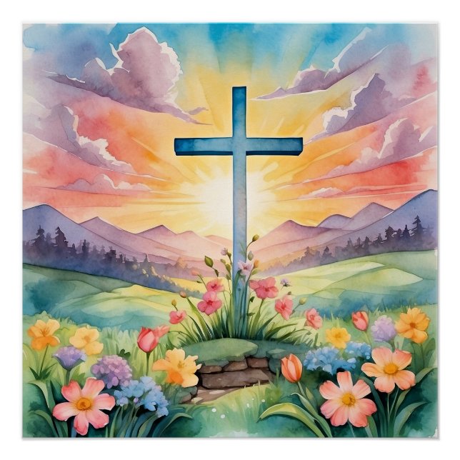 Colorful Easter Art Poster (Front)