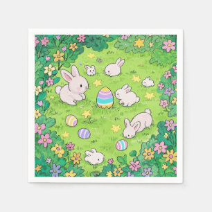 Colorful Easter Bunnies  Napkins