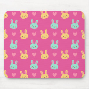 Colorful Easter Bunnies Pattern   Mousepad