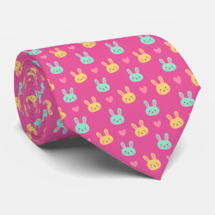 Colorful Easter Bunnies Pattern Necktie
