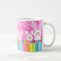 Colorful Easter Bunny and Eggs Mug