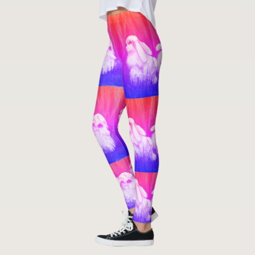 Colorful Easter Bunny Rabbit Leggings