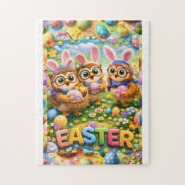 Colorful Easter celebration puzzle (Vertical)