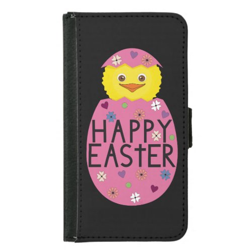Colorful Easter Chick in Painted Egg Samsung Galaxy S5 Wallet Case
