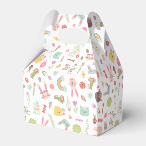 Colorful Easter Clipart Pattern Favor Boxes