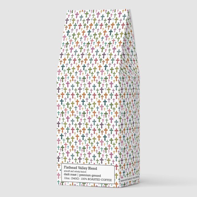 Colorful Easter cross patterned Roasted Coffee (Front)