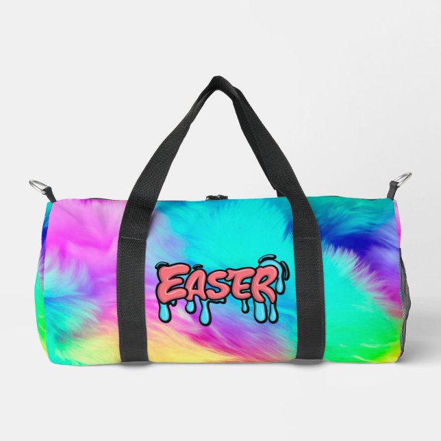 Colorful Easter Drip Text Graffiti Style Design Duffle Bag (Front)