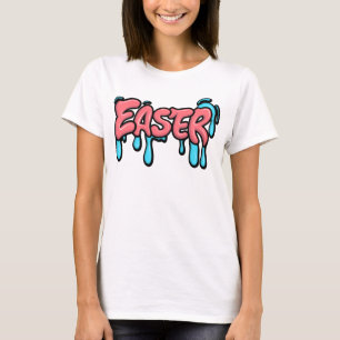 Colorful Easter Drip Text Graffiti Style Design T-Shirt
