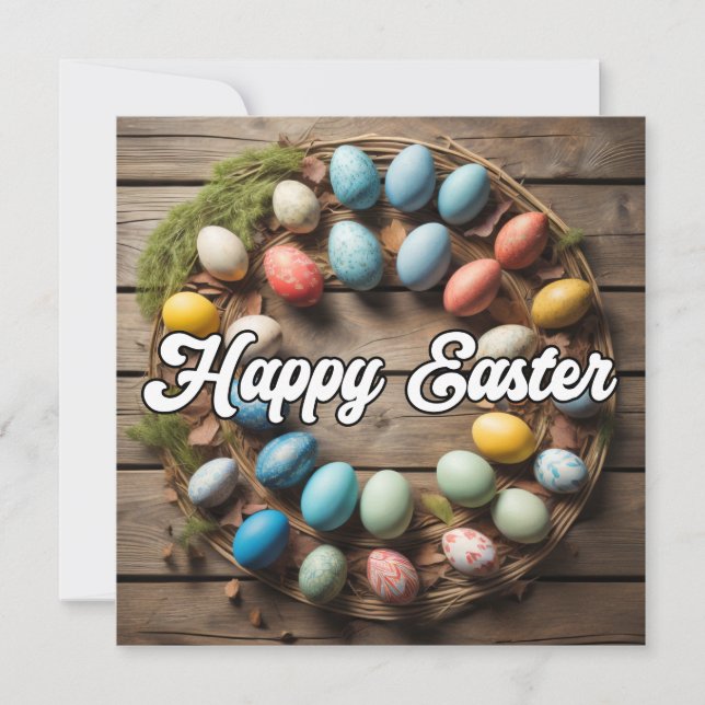 Colorful Easter Egg Collage Card (Front)