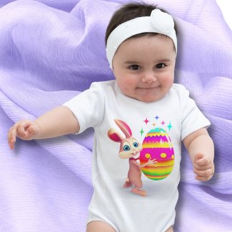 Colorful Easter Egg Cute Easter Bunny Egg Hunt Fun