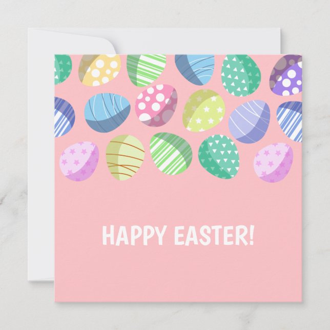 Colorful Easter Egg Holiday Card (Front)