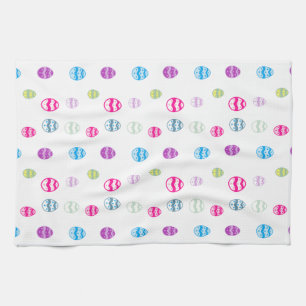 Colorful Easter Egg Pattern Kitchen Towel