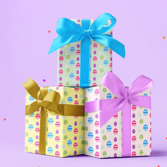 Colorful Easter Egg Pattern Wrapping Paper Sheets (Creator Uploaded)