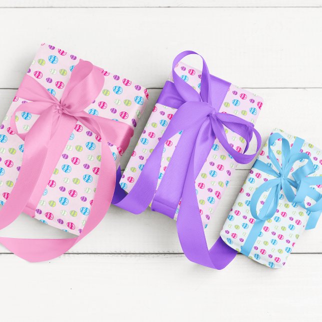 Colorful Easter Egg Pattern Wrapping Paper Sheets (Creator Uploaded)
