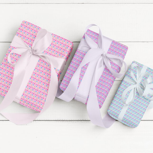 Colorful Easter Egg Pattern Wrapping Paper Sheets (Creator Uploaded)