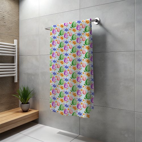 Colorful Easter Egg Spring  Bath Towel Set