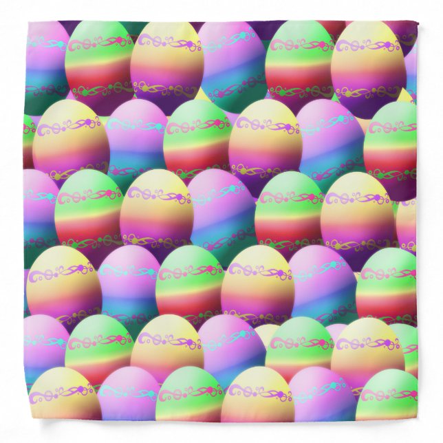 Colorful Easter Eggs Bandana (Front)
