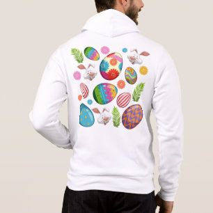 Colorful Easter Eggs Bunny Faces-23172 Hoodie