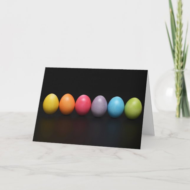 Colorful Easter Eggs Card (Front)