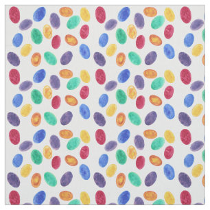Colorful Easter Eggs Choose Background Color Fabric