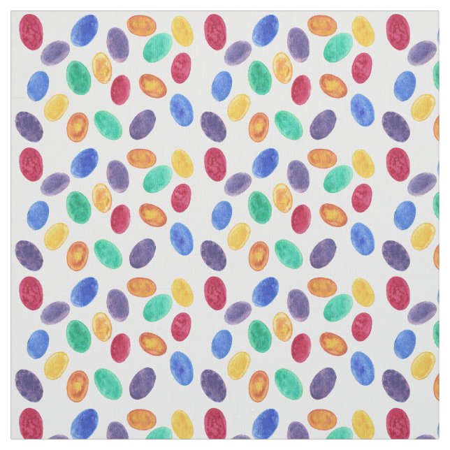 Colorful Easter Eggs Choose Background Color Fabric (Swatch)