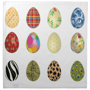 colorful easter eggs cloth napkin