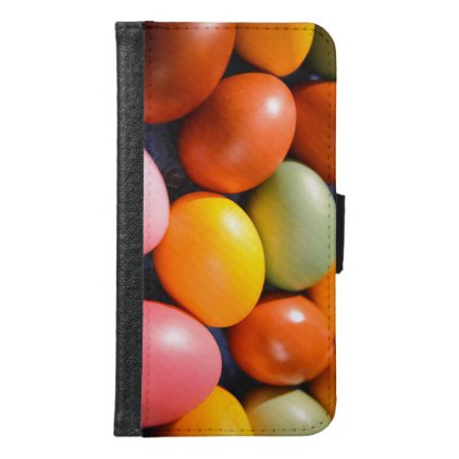 Colorful Easter Eggs Custom Photo Samsung Galaxy S6 Wallet Case