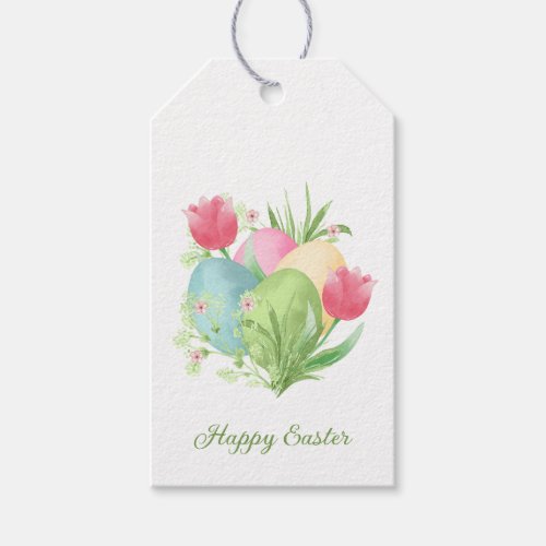 Colorful Easter Eggs Cute Chicken Gift Tags
